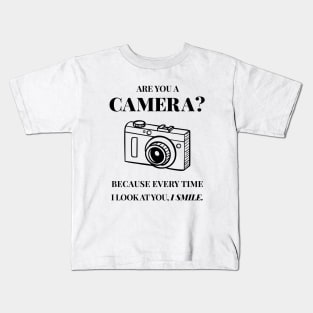 Funny Pick Up Line Camera Joke Kids T-Shirt